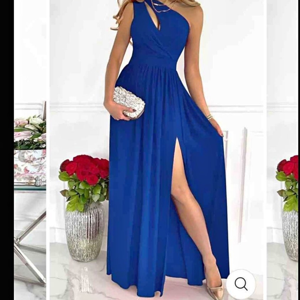 Blue Floor Length Dress